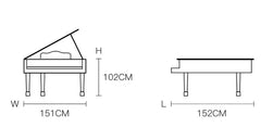 STEINER Baby Grand Piano HG-152 WALNUT with Self play system