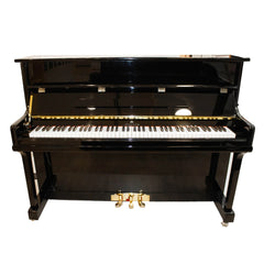 Steiner Upright Piano HU-121 E  Polished Black, Straight Leg