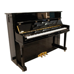 Steiner Upright Piano HU-121 E  Polished Black, Straight Leg