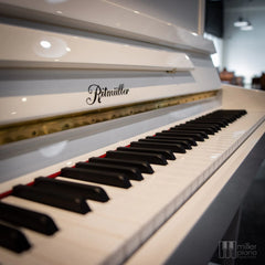 Ritmüller UP-121RB Upright Piano – High-Gloss Polished White