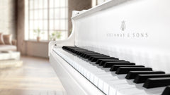 STEINWAY &amp; SONS B-211 Grand Piano – Renewed White