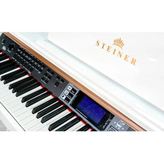 Steiner DP-1200 Digital Piano – High-Polish Shiny White