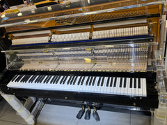 Steiner Crystal Upright Piano HU-125A - BLACK with Crystal Bench