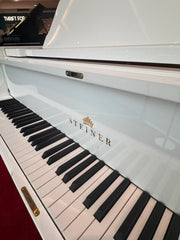 STEINER HG-275 Concert Grand Piano – High-Gloss White