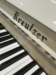 KREUTZER Upright Piano K-123 – Polished White (Reconditioned)
