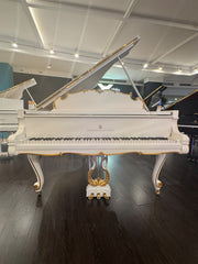 Steinway and Sons O-180 Renewed Grand Piano – White and Gold Baroque Edition | Serial No. 386075