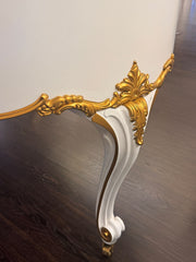 Steinway and Sons O-180 Renewed Grand Piano – White and Gold Baroque Edition | Serial No. 386075