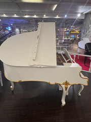 Steinway and Sons O-180 Renewed Grand Piano – White and Gold Baroque Edition | Serial No. 386075