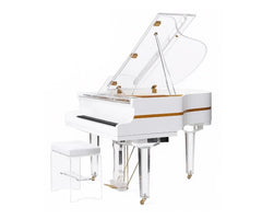 HEINRICH HGP-152A CRYSTAL GRAND PIANO with Self Playing System WHITE