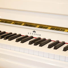 Steiner Upright Piano HU-110W – Polished White